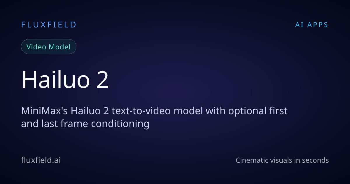 Hailuo 2 — AI Video Generation Model | Fluxfield