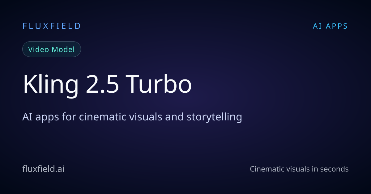 Kling 2.5 Turbo — AI Video Generation Model | Fluxfield
